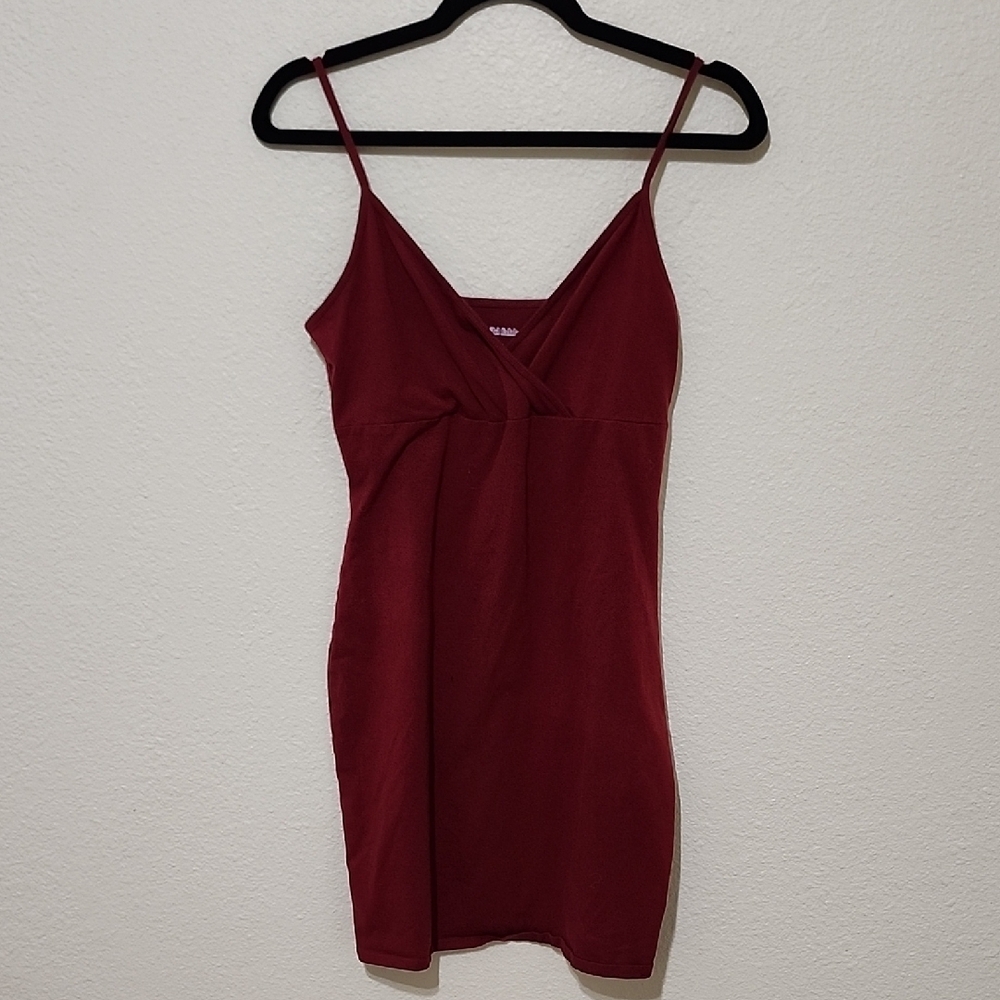 Wild Fable Red Ribbed Slip Dress